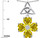 Star K Lucky Shamrock Celtic Knot Made with Heart 6mm Simulated Citrine Pendant Necklace in Sterling Silver