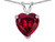 Star K 8mm Heart Created Ruby Pendant Necklace