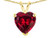 Star K 8mm Heart Created Ruby Pendant Necklace