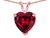 Star K 8mm Heart Created Ruby Pendant Necklace