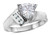 Star K White Topaz Trillion Triangle Contemporary Designer Ring - 25751B75