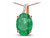 Star K Oval 8x6 Genuine Emerald Journey Pendant Necklace - 313616AF