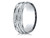 Finejewelers 18k Gold 8mm Comfort-fit Hammer-finished Polished Center Trim Round Edge Band - RECF5818518KD125