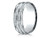 Finejewelers 18k Gold 8mm Comfort-fit Hammer-finished Polished Center Trim Round Edge Band - RECF5818518KD125