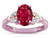 Star K Oval 8x6 Created Ruby Marquee Design Engagement Promise Ring - 316635B6