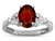 Star K Oval 8x6 Genuine Garnet Marquee Design Engagement Promise Ring - 316631P65