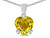 Star K 7mm Genuine Citrine Small Heart Shape Love Pendant Necklace - 315839A