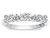 Star K Oval 5x3 Genuine White Topaz three stone oval band - 315036A75