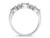 Star K Oval 5x3 Genuine White Topaz three stone oval band - 315036A75