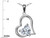 Star K Heart Shape 7mm Simulated Pink Tourmaline Open Floating Heart Necklace Pendant in 10 kt White Gold 318954AF