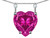 Star K Heart Shape 8mm Simulated Pink Tourmaline Stackable Mothers Pendant - 318844W