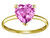 Star K Created Pink Sapphire Heart Shape 8mm Solitaire Engagement Ring - 312502A8