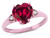 Star K Heart Shaped 8mm Created Ruby Engagement Promise Wedding Ring - 317890AP6