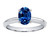 Tommaso Design Oval 8x6mm Created Blue Sapphire Solitaire Engagement Ring - 310741AF55