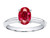 Tommaso Design Oval 8x6mm Created Ruby Solitaire Engagement Ring - 310746AF9