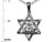 Star K Jewish Star of David Pendant Necklace with Round Simulated Aquamarine - 317284AP