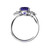 Star K Three 3 Stone 8mm Round Genuine Amethyst Trillion Engagement Promise Comfort fit Ring