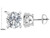 Star K Round 7mm Created Star Sapphire Screw Back Stud Earrings with Heart Prongs - 317448A