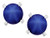 Star K Round 7mm Created Star Sapphire Push Back Stud Earrings with Heart Prongs - 317408A