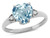 Star K Heart Shaped 8mm Genuine Sky Blue Topaz Engagement Promise Wedding Ring - 317841AF7