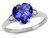 Star K Heart Shaped 8mm Simulated Tanzanite Engagement Promise Wedding Ring - 317853AF85