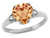 Star K Heart Shaped 8mm Simulated Imperial Yellow Topaz Engagement Promise Wedding Ring - 317852AF6