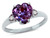 Star K Heart Shaped 8mm Simulated Alexandrite Engagement Promise Wedding Ring - 317849AF9