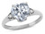 Star K Heart Shaped 8mm Genuine White Topaz Engagement Promise Wedding Ring - 317789B85
