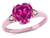 Star K Heart Shaped 8mm Simulated Pink Tourmaline Engagement Promise Wedding Ring - 317826P5
