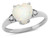 Star K Heart Shaped 8mm Genuine Opal Engagement Promise Wedding Ring - 317791B9