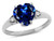 Star K Heart Shaped 8mm Created Sapphire Engagement Promise Wedding Ring - 317779B6