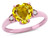 Star K Heart Shaped 8mm Genuine Citrine Engagement Promise Wedding Ring - 317820P4