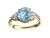 Star K Three 3 Stone 8mm Round Genuine Sky Blue Topaz Trillion Engagement Promise Comfort fit Ring - 317720W75