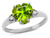 Star K Heart Shaped 8mm Genuine Peridot Engagement Promise Wedding Ring - 317777B8