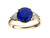 Star K Three 3 Stone 8mm Round Created Sapphire Trillion Engagement Promise Comfort fit Ring - 317706A4