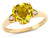 Star K Heart Shaped 8mm Genuine Citrine Engagement Promise Wedding Ring - 317798A7