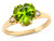 Star K Heart Shaped 8mm Genuine Peridot Engagement Promise Wedding Ring - 317799A7