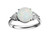 Star K Three 3 Stone 8mm Round Genuine Opal Trillion Engagement Promise Comfort fit Ring - 317699AF8