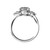 Star K Three 3 Stone 8mm Round Genuine White Topaz Trillion Engagement Promise Comfort fit Ring - 317696AF65