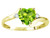 Star K Heart Shape 6mm Genuine Peridot bypass Ring - 317228B5