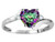 Star K Heart Shape 6mm Rainbow Mystic Topaz bypass Ring - 317237P5