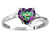 Star K Heart Shape 6mm Rainbow Mystic Topaz bypass Ring - 317237A8