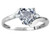 Star K Heart Shape 6mm Genuine Aquamarine bypass Ring - 317223P45