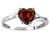 Star K Heart Shape 6mm Genuine Garnet bypass Ring - 317229B8