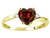 Star K Heart Shape 6mm Genuine Garnet bypass Ring - 317229B5