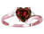 Star K Heart Shape 6mm Genuine Garnet bypass Ring - 317229B5