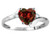 Star K Heart Shape 6mm Genuine Garnet bypass Ring - 317229A45