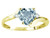 Star K Heart Shape 6mm Genuine Sky Blue Topaz bypass Ring - 317226B85