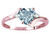 Star K Heart Shape 6mm Genuine Sky Blue Topaz bypass Ring - 317226B85