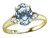 Star K Oval 9x7 Genuine Sky Blue Topaz Three 3 Stone Heart Engagement Promise Wedding Ring - 318124W85